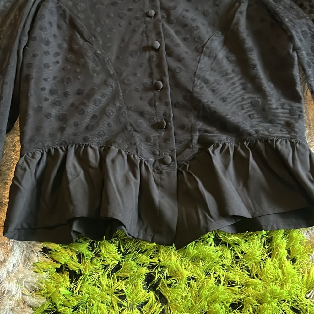 Batsheva Flocked Tulle Polkadot Grace Blouse - Picture 10 of 11